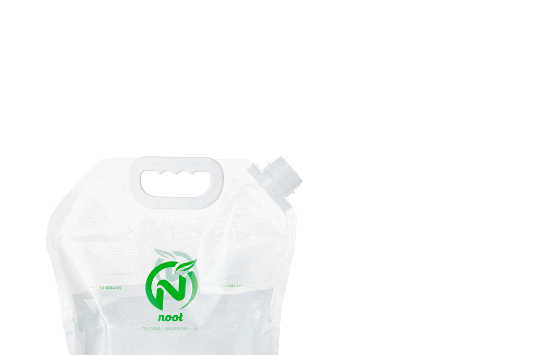 Watering jug and plants gif