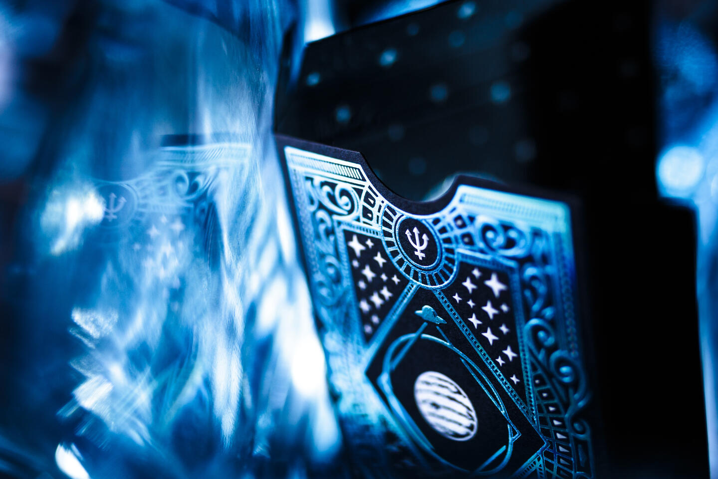 Playing cards packaging movie poster vibe