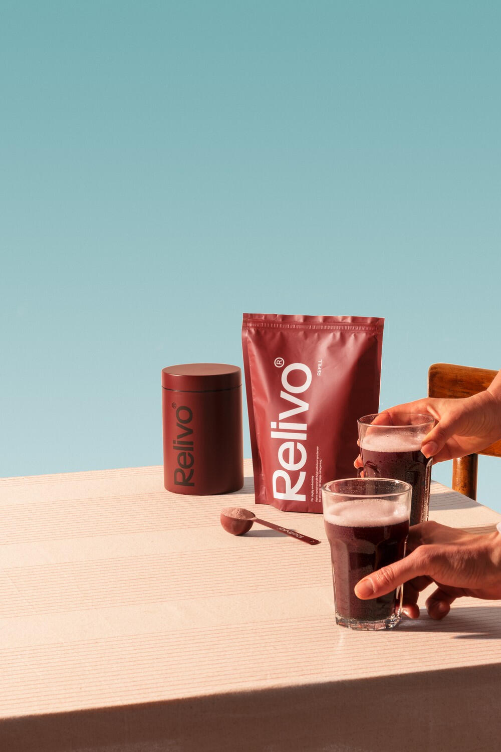 Early morning shot of beer and hot pickles in a cheap bar vibe