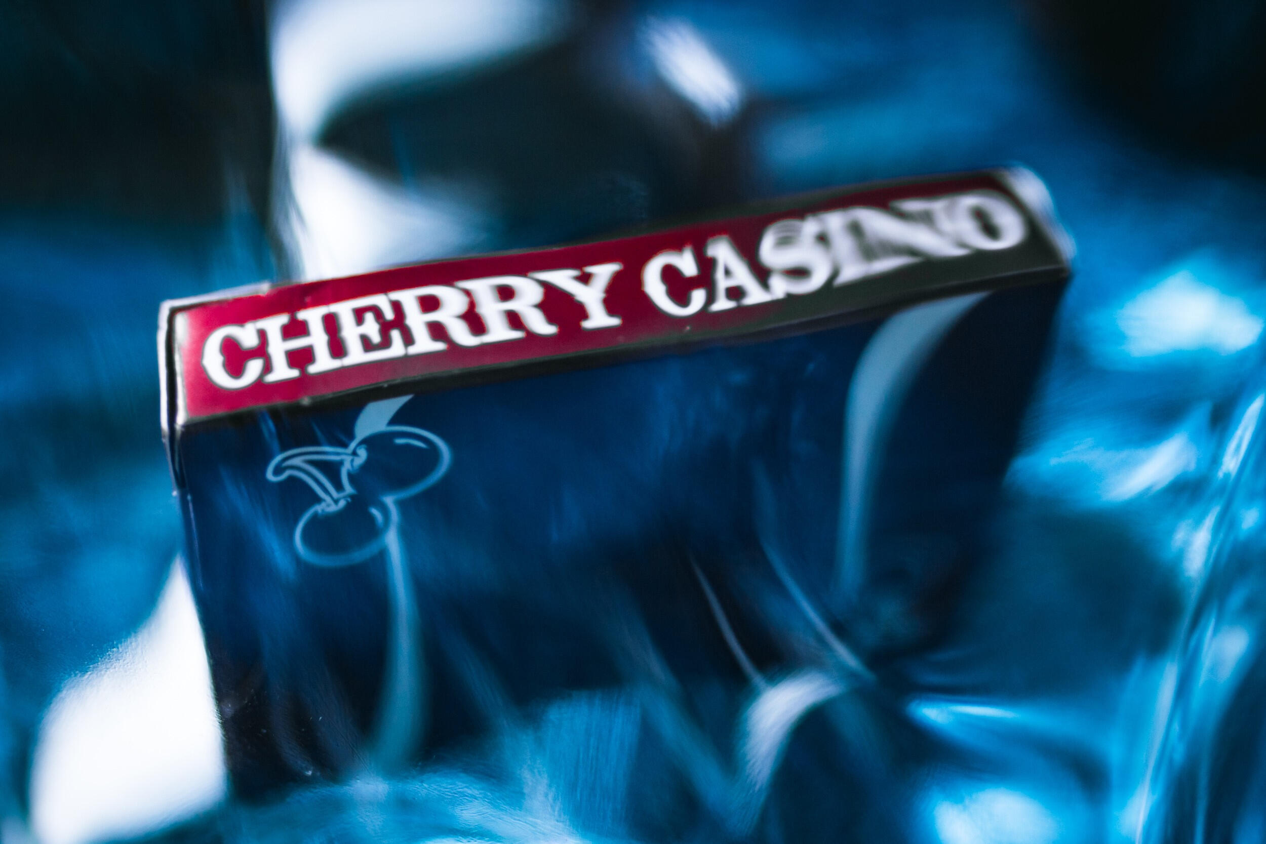 Blurry image of Cherry Casino deck of playing cards